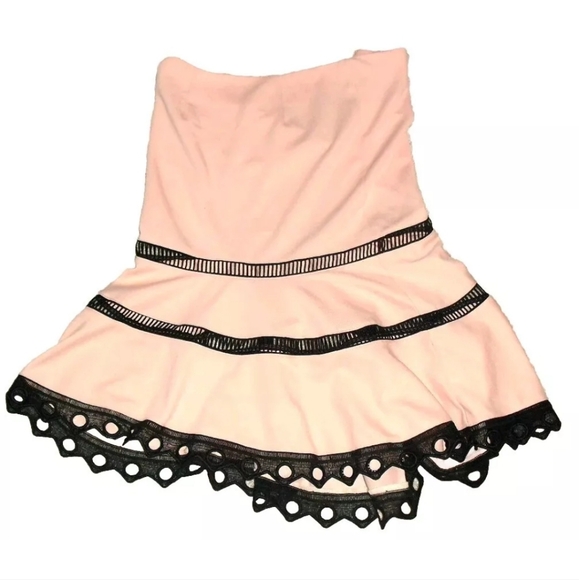 Venus High Low Fishtail Skirt in Pink and Black Women's Size 2 - Picture 1 of 3